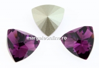 Swarovski, fancy rivoli kaleidoscope triangle, amethyst, 14mm - x1