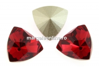 Swarovski, kaleidoscope triangle fancy rivoli, scarlet, 6mm - x2