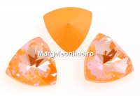 Swarovski, f. rivoli kaleidoscope triangle, peach DeLite, 14mm - x1