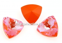 Swarovski, fancy kaleidoscope triangle, orange glow DeLite, 9mm - x1