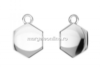 Baza pandantiv argint 925, pentru hexagon Swarovski 4683  - x1