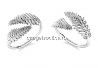 Inel 2 frunze, argint 925, reglabil   - x1
