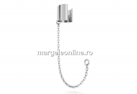 Earring Cuff with chain, 925 silver- x1piece