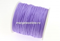 Bobina snur matase pentru bratari, mov lavanda, 0.9mm - x90m