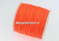 Bobina snur matase pentru bratari, orange neon, 0.9mm - x90m