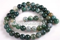 Moss agate, round, 4.3mm