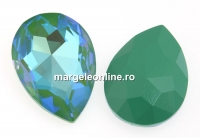 Swarovski, rivoli cabochon, silky sage delite, 30x20mm - x1