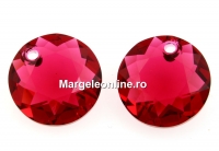 Swarovski, pandantiv chaton, scarlet, 8mm - x2