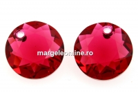 Swarovski, pandantiv chaton, scarlet, 10mm - x1