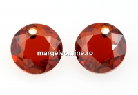 Swarovski, pandantiv chaton, red magma, 10mm - x1