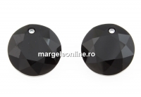 Swarovski, chaton pendant, jet, 10mm - x1