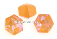 Swarovski, fancy Kaleidoscope hexagon, peach delite, 6mm - x2