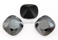 Swarovski, fancy square, jet hematitite, 12mm - x1