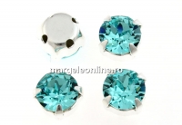 Swarovski, chaton montees, light turquoise, 6mm - x10