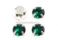 Swarovski, chaton montees emerald, 4mm - x20