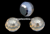 Swarovski, cabochon, white opal satin, 4mm - x2