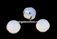 Swarovski, cabochon, white opal comet argent, 4mm - x2