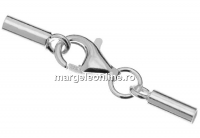 Clasp set for necklaces or bracelets, 925 silver, 2.5mm - x1