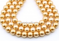 Preciosa pearl, gold, 5mm - x100
