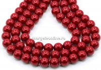 Preciosa pearl, red, 5mm - x100