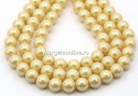 Perle Preciosa, pearlescent yellow, 8mm - x50