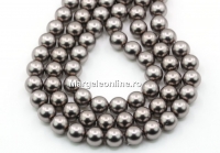 Preciosa pearl, dark grey, 6mm - x100