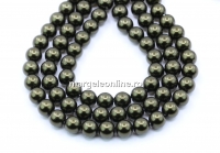 Preciosa pearl, dark green, 4mm - x100