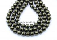 Preciosa pearl, dark green, 5mm - x100
