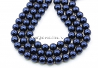 Preciosa pearl, dark blue, 5mm - x100