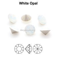 Preciosa chaton, white opal, 6mm - x4