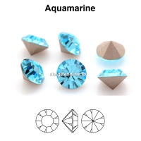 Preciosa chaton, aquamarine, 7mm - x2