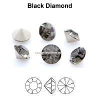 Preciosa chaton, black diamond, 8mm - x2