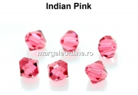 Preciosa, margele bicone, indian pink, 4mm - x40
