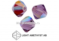 Preciosa, margele bicone, light amethyst AB, 4mm - x40