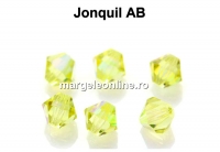 Preciosa, bicone bead, jonquil AB, 4mm - x40