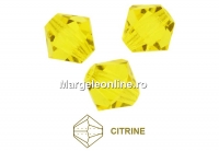 Preciosa, bicone bead, citrine, 4mm - x40