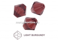 Preciosa, margele bicone, light burgundy, 4mm - x40