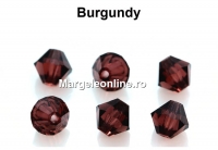 Preciosa, margele bicone, burgundy, 4mm - x40