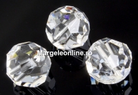 Preciosa, faceted round bead, crystal, 4mm - x10
