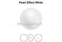 Preciosa, cabochon perla cristal, white, 10mm - x2