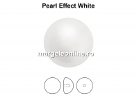 Preciosa, cabochon perla cristal, white, 16mm - x2