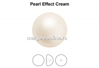 Preciosa, cabochon perla cristal, cream, 6mm - x4