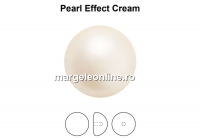 Preciosa, cabochon perla cristal, cream, 10mm - x2
