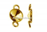 Link, base, gold plated 925 silver, rivoli  for 6mm - x2