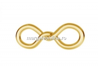 Link, infinity, 925 gold plated silver, 11.5mm - x2