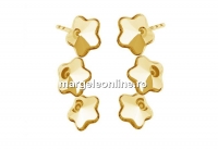 Baza cercei argint 925 placat cu aur fancy floare 6mm - x1per