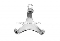 Pendant base, 925 silver, 4841 cube  8mm - x1