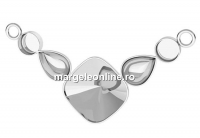 Link base,  925 silver, ceralun, square 10mm, drop 8x6mm - x1