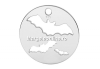 Pendant bat, 925 silver, 14mm  - x1