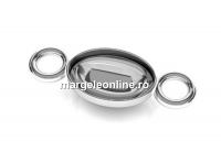 Link base, 925 silver, 4120 fancy rivoli 8x6mm - x1